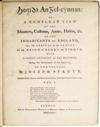 STRUTT, JOSEPH. Horda Angel-Cynnan; or, A Complete View Of The Manners . . . &c. of the Inhabitants Of England. 3 vols. 1775-76